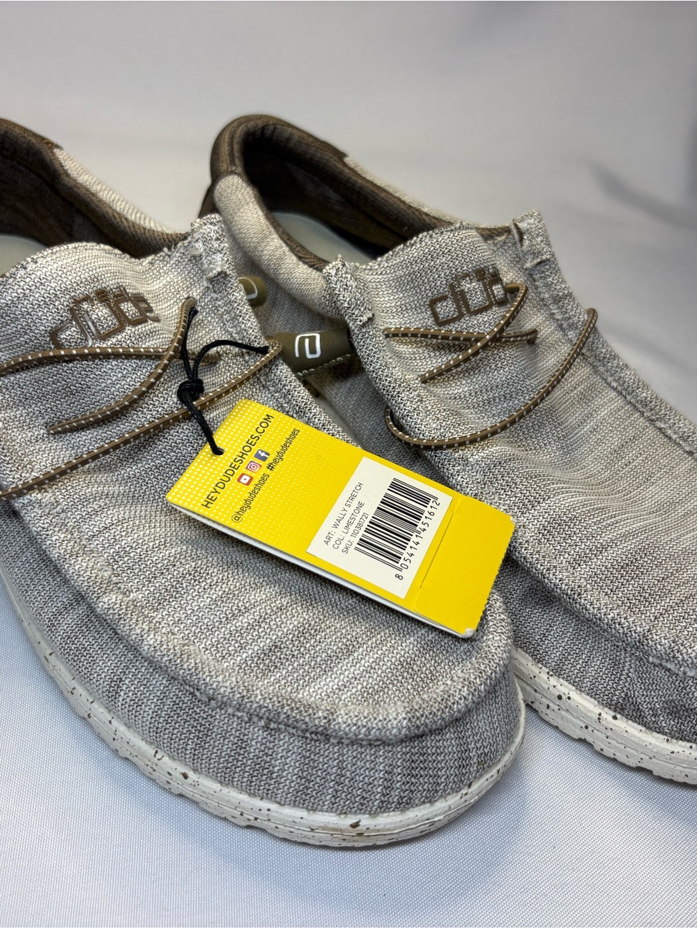 NWT HEYDUDE Men's Wally Stretch Limestone Casual Shoes - Size 11
